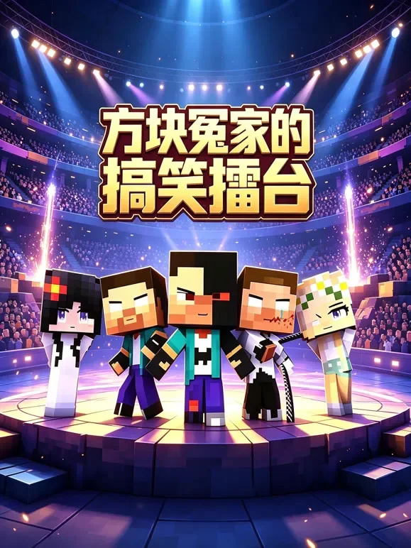 方块冤家的搞笑擂台动漫海报