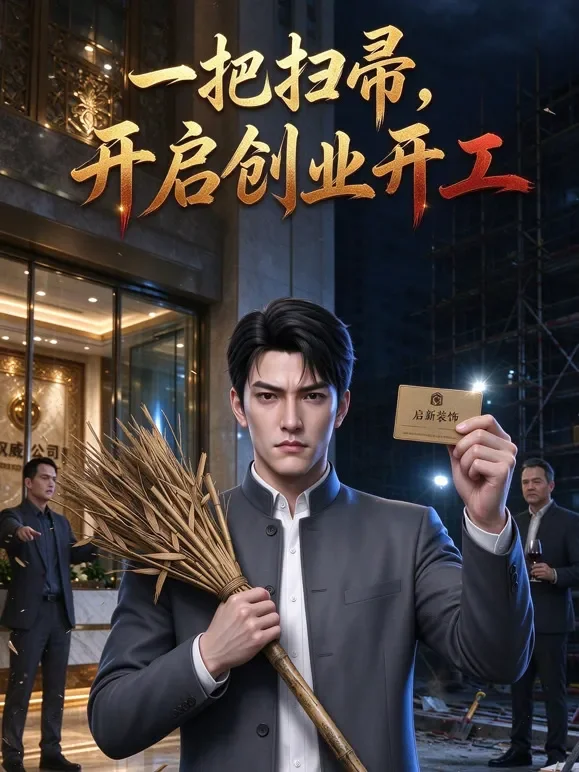 一把扫帚，开启创业传奇动漫海报