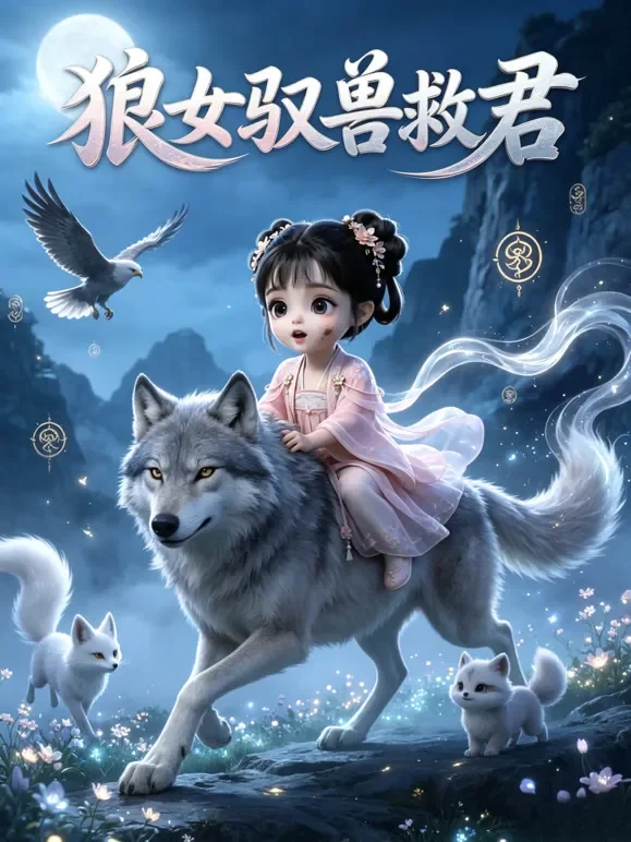 狼女驭兽救君动漫海报