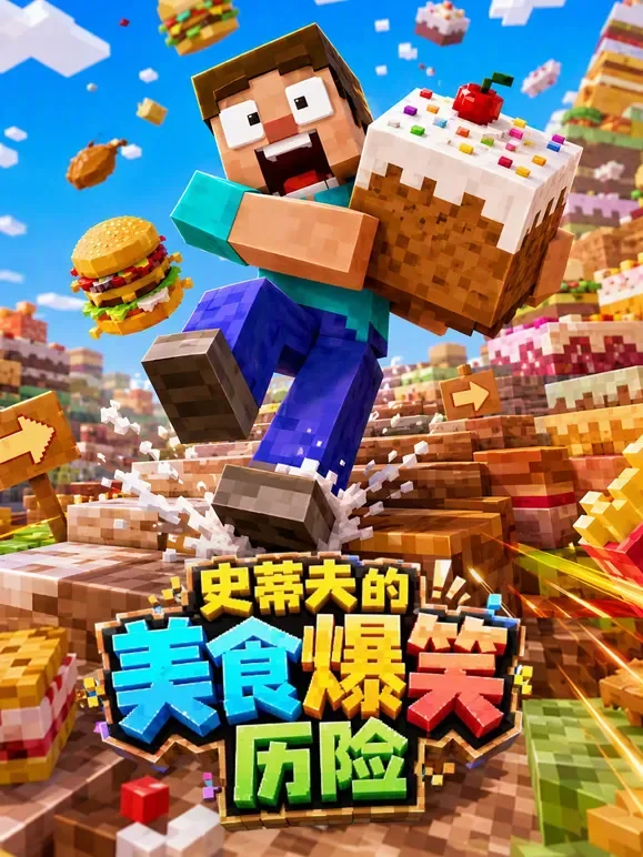 史蒂夫的美食爆笑历险动漫海报