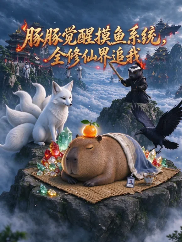 豚豚觉醒摸鱼系统，全修仙界追我动漫海报