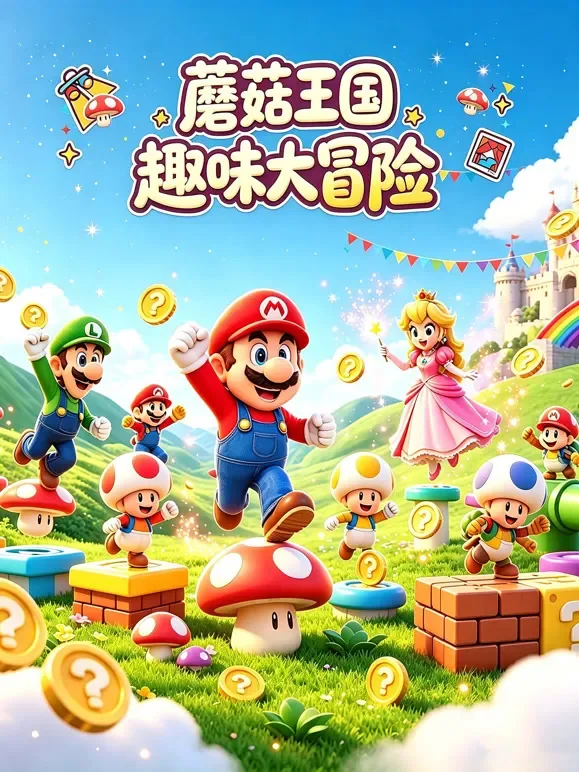 蘑菇王国趣味大冒险动漫海报