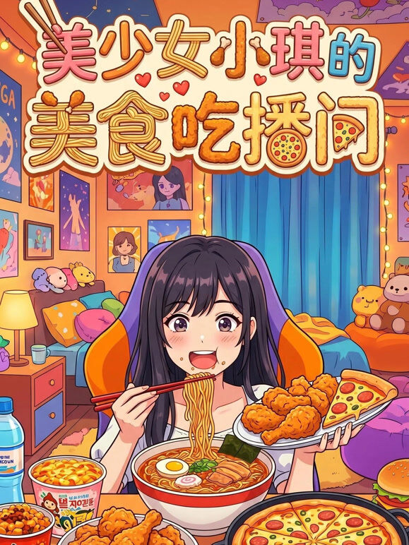 美少女小琪的美食吃播间