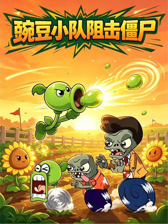 豌豆小队阻击僵尸