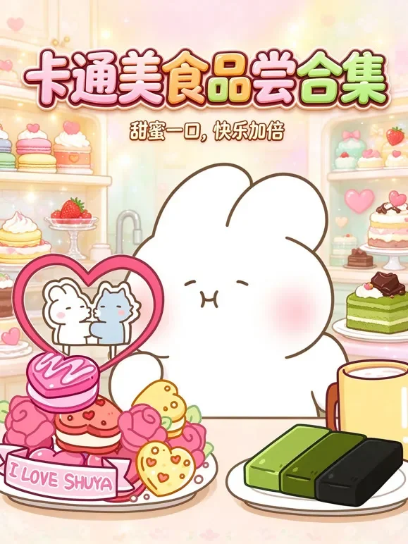 卡通美食品尝合集动漫海报