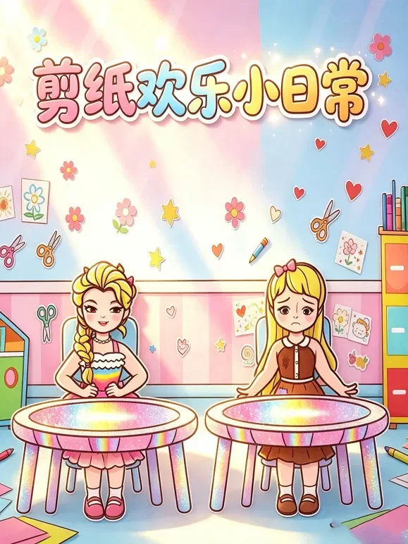 剪纸欢乐小日常动漫海报