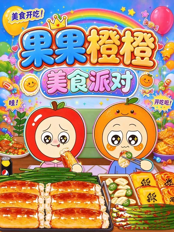 果果橙橙美食派对动漫海报