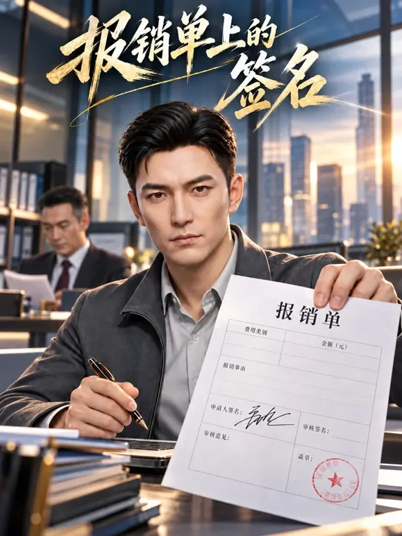 报销单上的签名动漫海报