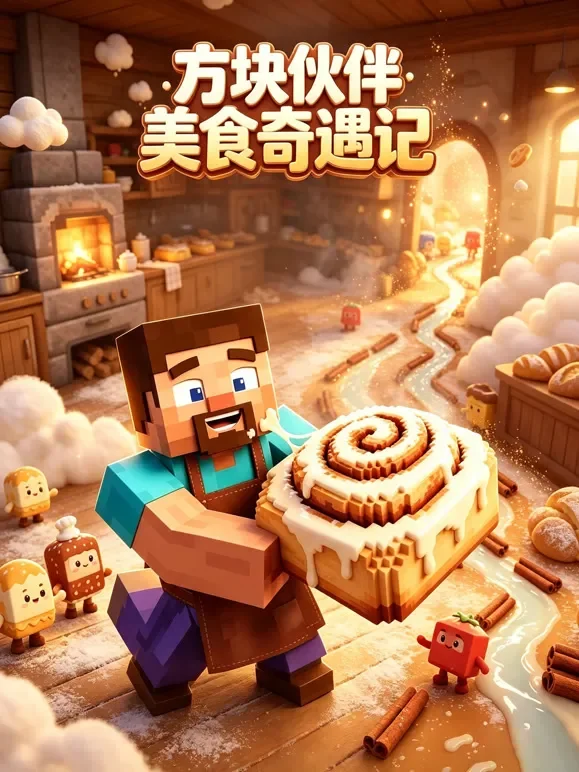 方块伙伴美食奇遇记动漫海报