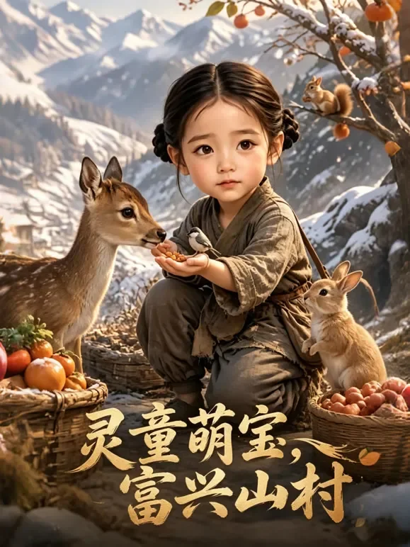 灵童萌宝，富兴山村动漫海报
