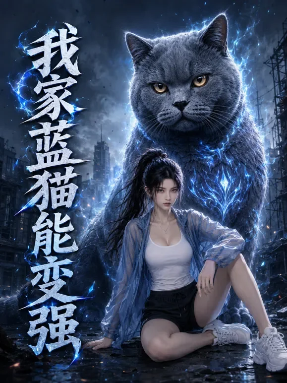 我家蓝猫能变强动漫海报