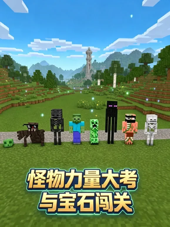 怪物力量大考与宝石闯关动漫海报
