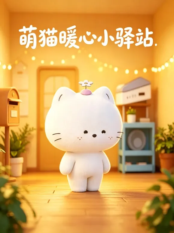 萌猫暖心小驿站动漫海报