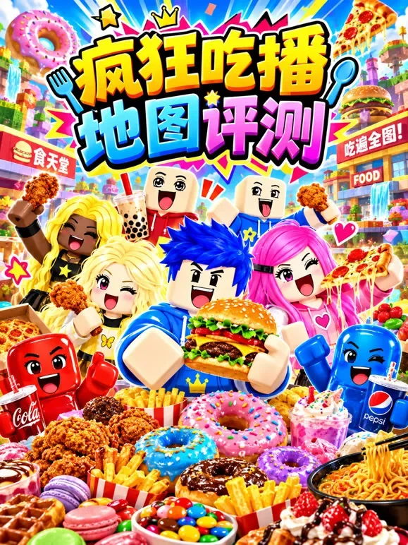 疯狂吃播地图评测动漫海报