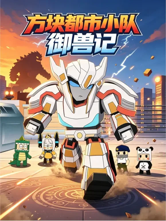 方块都市小队御兽记动漫海报