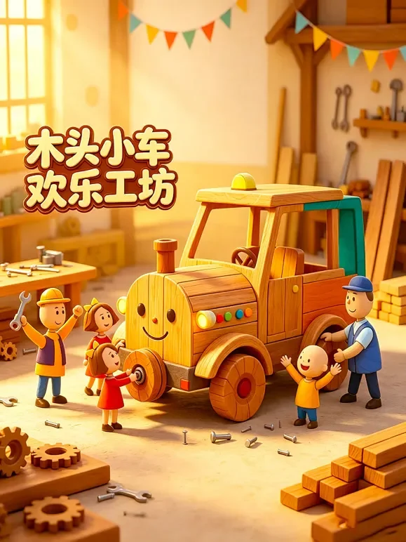 木头小车欢乐工坊动漫海报
