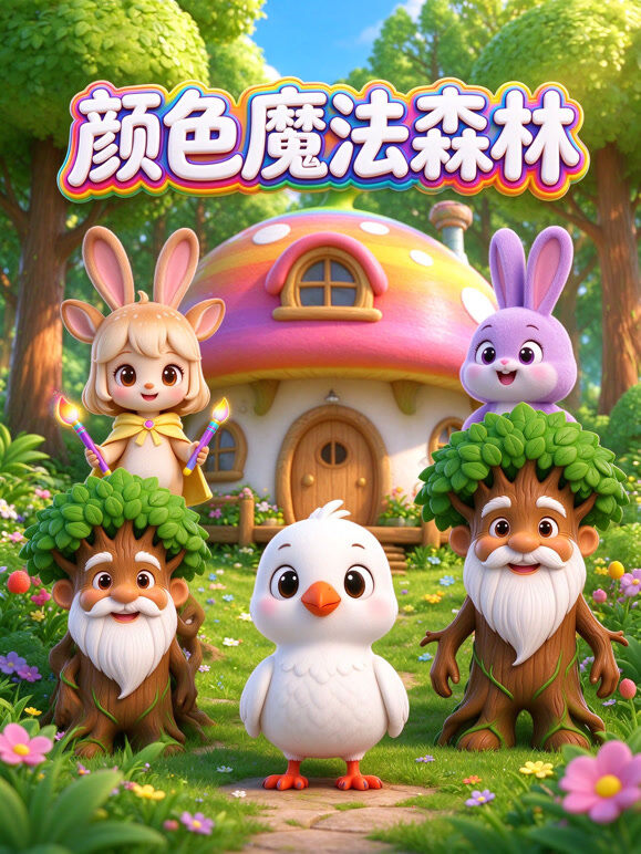 颜色魔法森林