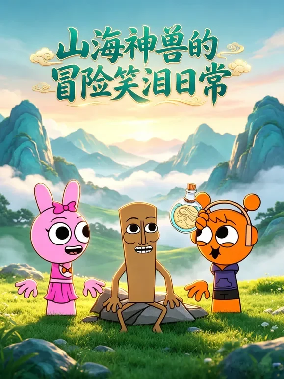 山海神兽的冒险笑泪日常动漫海报
