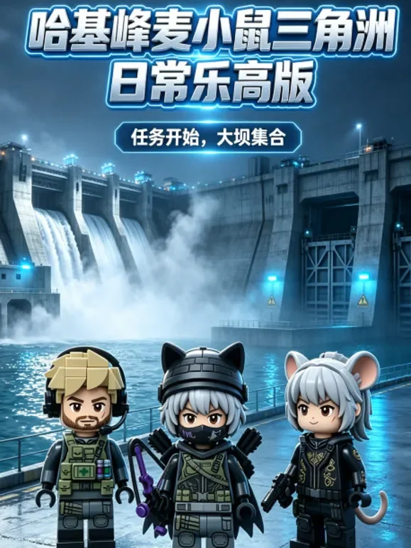 哈基峰麦小鼠三角洲日常乐高版动漫海报