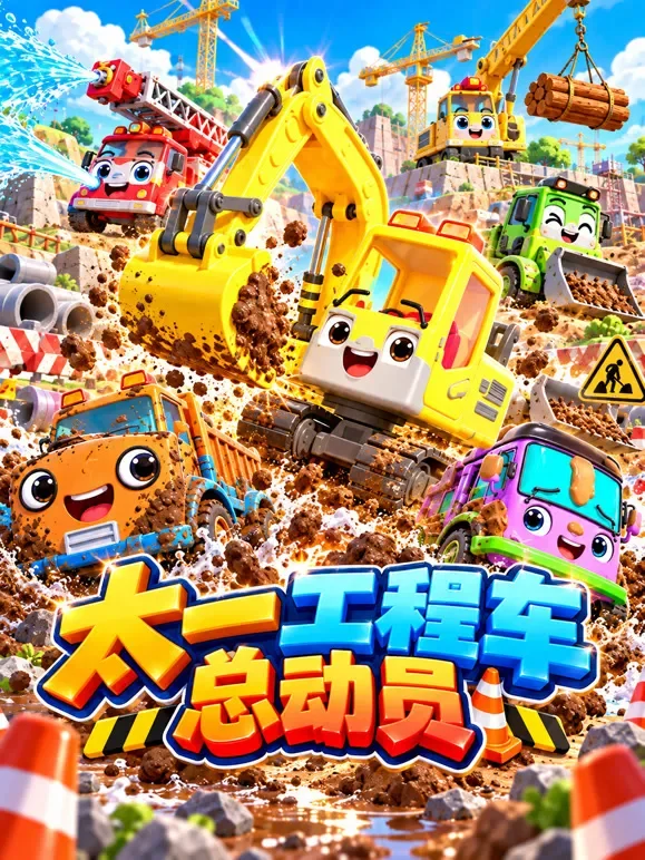 太一工程车总动员动漫海报