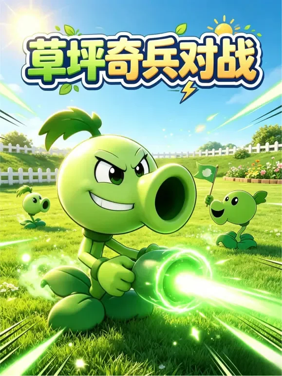 草坪奇兵对战动漫海报