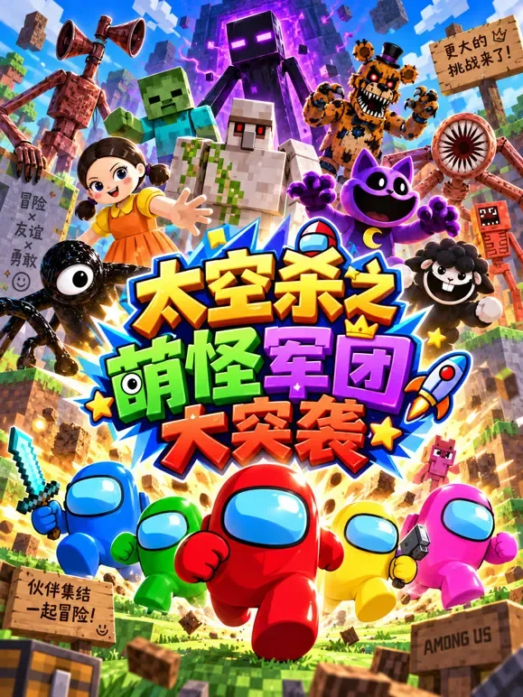 太空杀之萌怪军团大突袭动漫海报