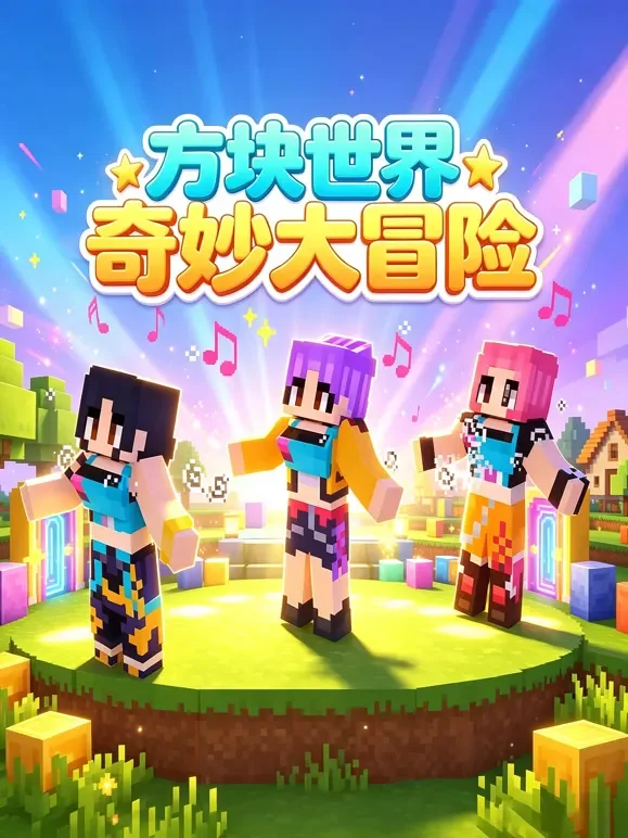 方块世界奇妙大冒险动漫海报