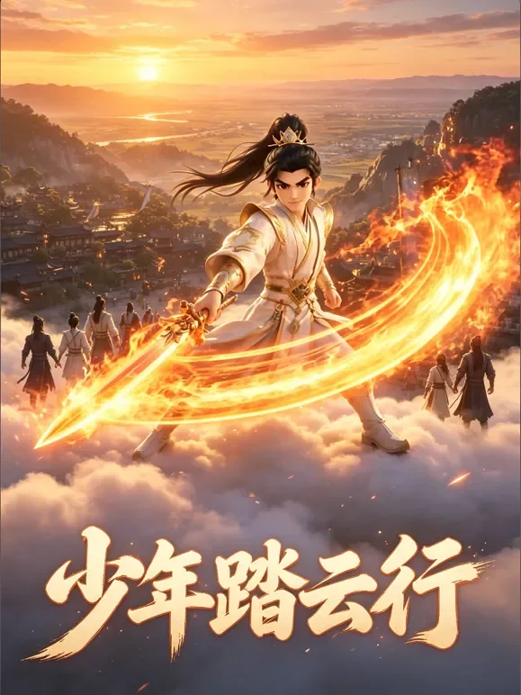 少年踏云行，动漫海报