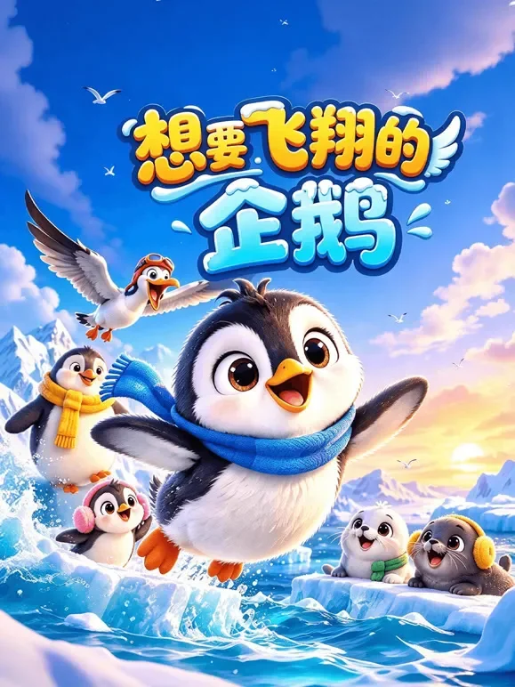 想要飞翔的企鹅动漫海报
