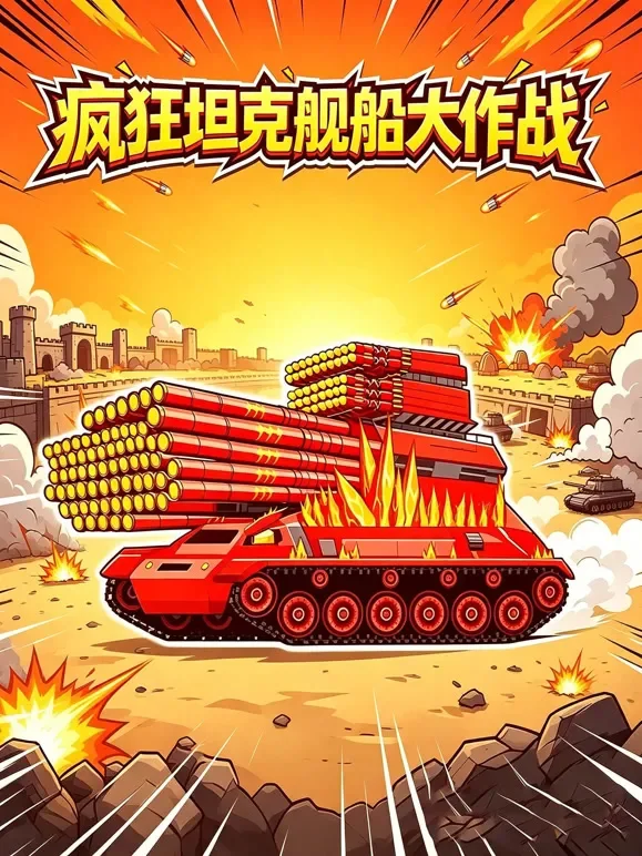 疯狂坦克舰船大作战动漫海报