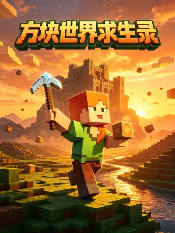 方块世界求生录动漫海报