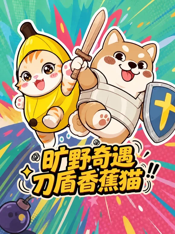 旷野奇遇 刀盾香蕉猫动漫海报