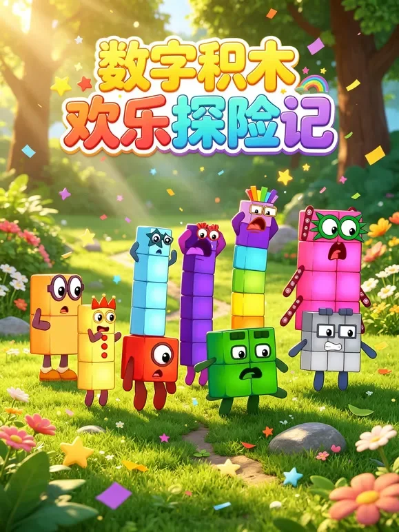 数字积木欢乐探险记动漫海报