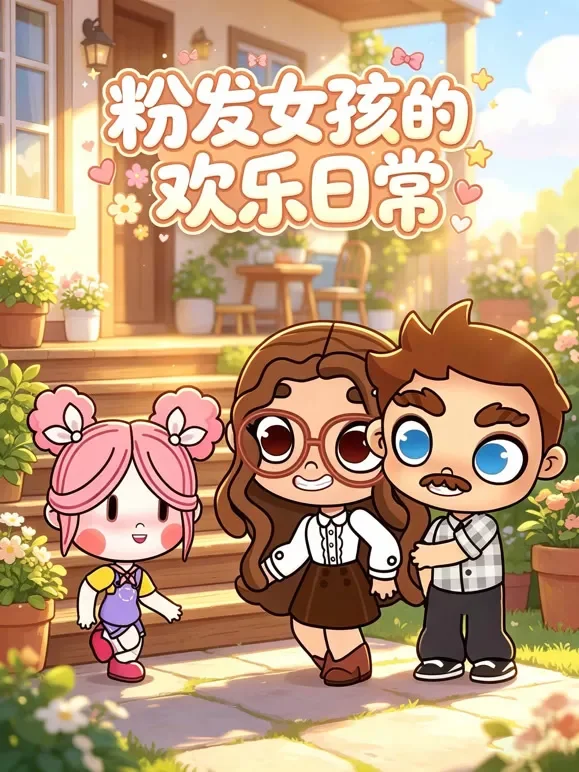 粉发女孩的欢乐日常动漫海报