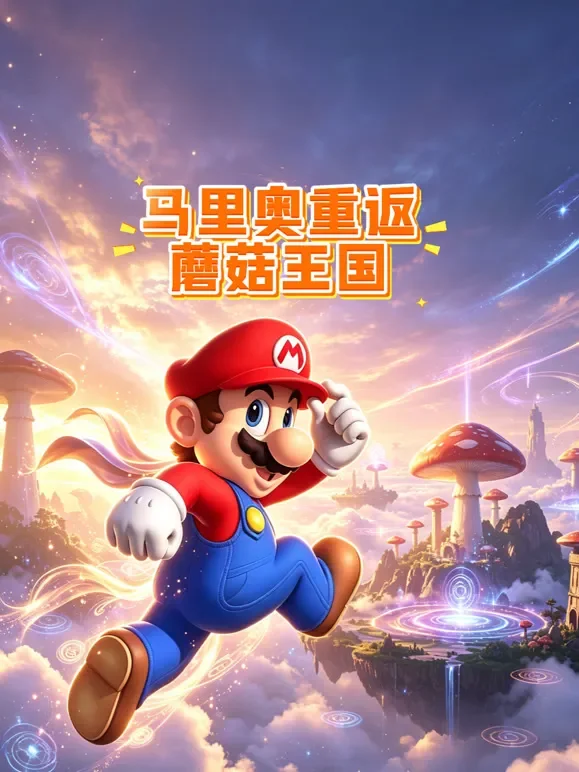 马里奥重返蘑菇王国动漫海报