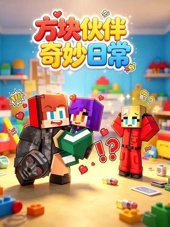 方块伙伴奇妙日常动漫海报