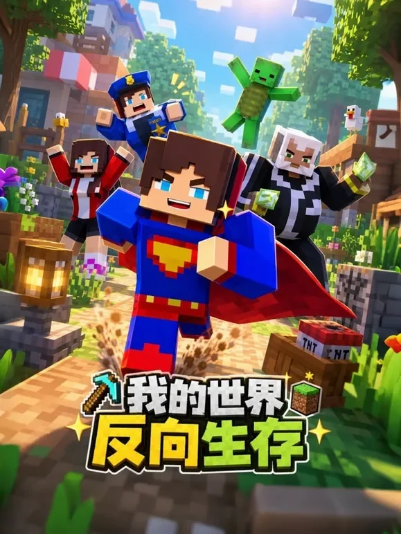 我的世界反向生存动漫海报