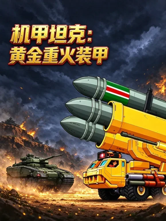 机甲坦克：黄金重火装甲动漫海报