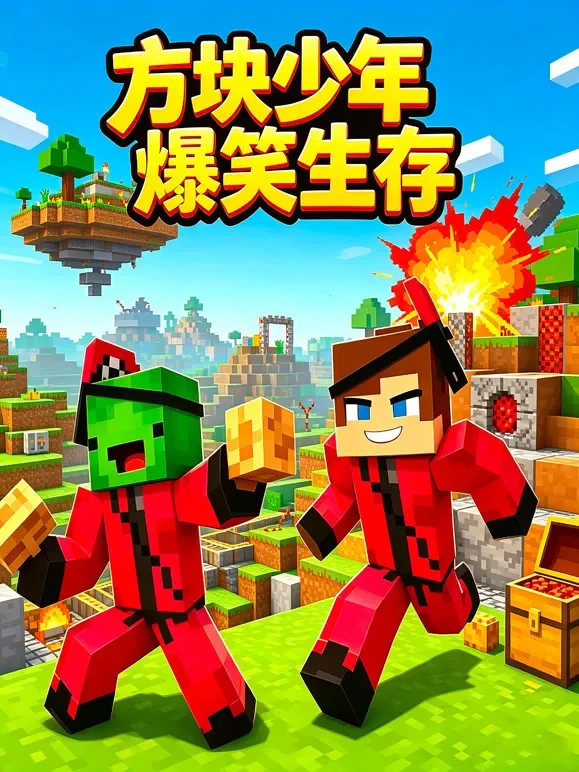 方块少年爆笑生存动漫海报