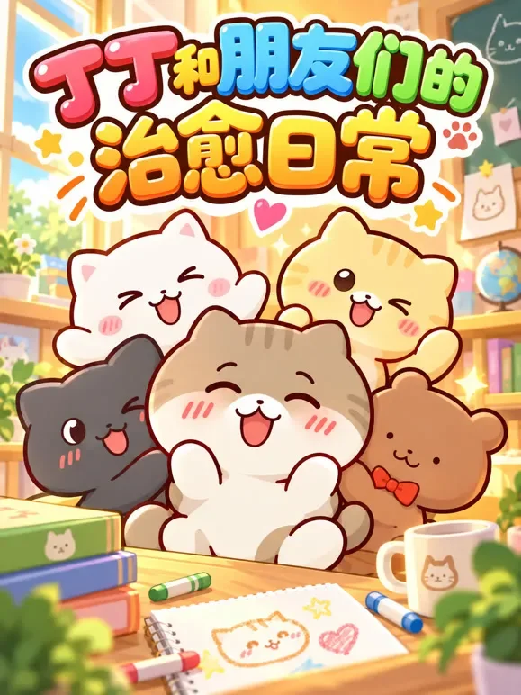 丁丁和朋友们的治愈日常动漫海报