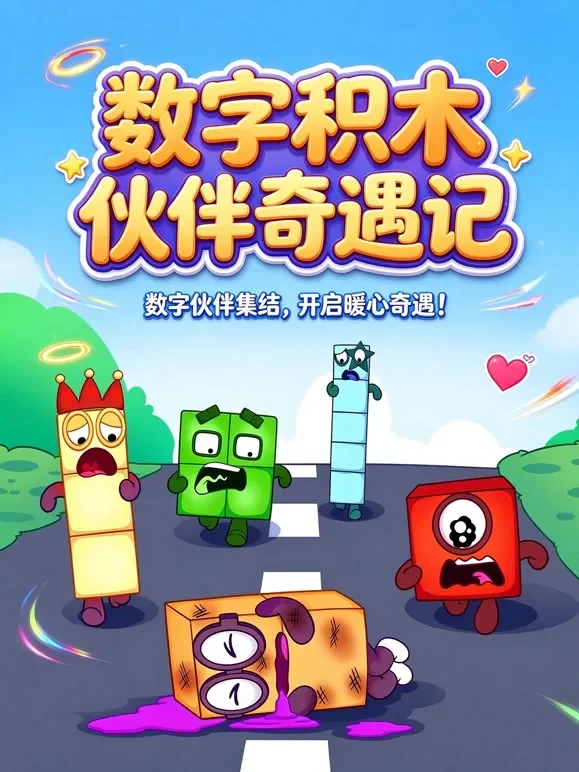 数字积木伙伴奇遇记动漫海报