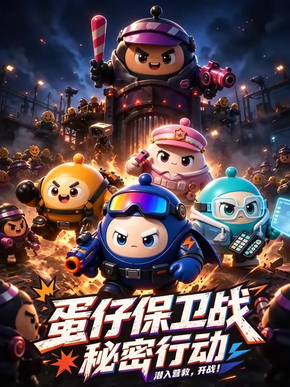 蛋仔保卫战：秘密行动动漫海报