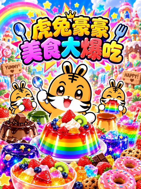 虎兔豪豪美食大爆吃