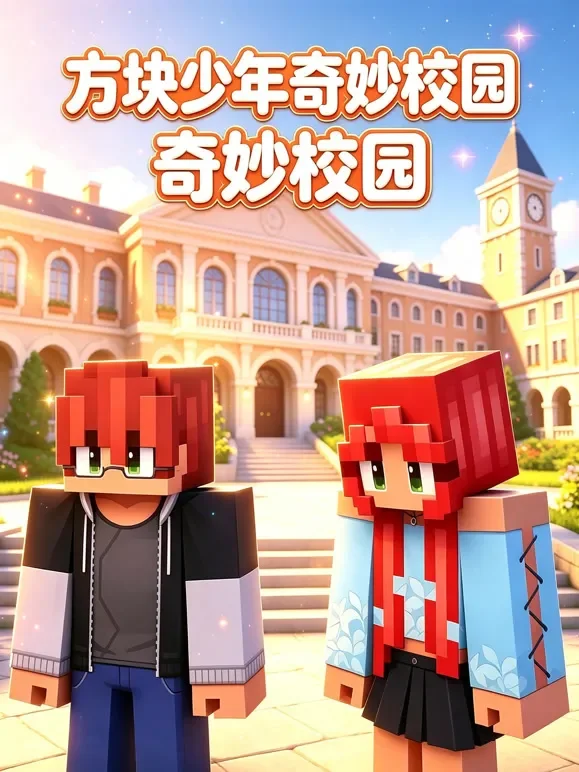 方块少年奇妙校园动漫海报