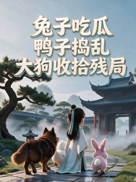 兔子吃瓜，鸭子捣乱，大狗收拾残局