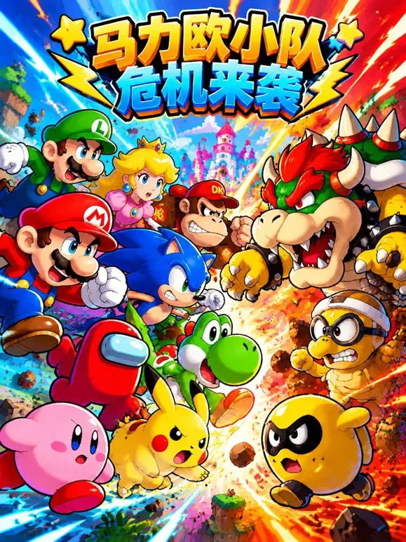 马力欧小队危机来袭动漫海报