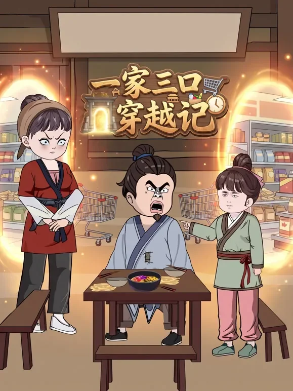 一家三口穿越记动漫海报