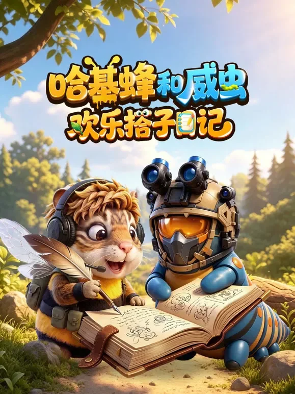 哈基蜂和威虫欢乐搭子日记动漫海报