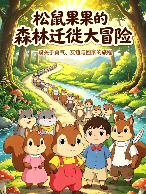 松鼠果果的森林迁徙大冒险动漫海报