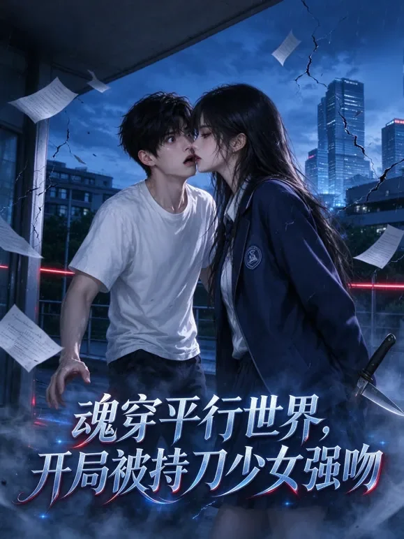 魂穿平行世界，开局被持刀少女强吻动漫海报